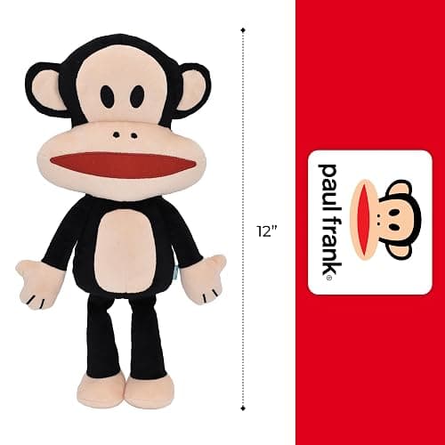 Multipet Paul Frank's Julius The Monkey Dog Plush Toy - Squeaky Toy for All Dogs - Extra Soft Plush - Stuffed Animal for Cuddling & Playing (10") thumbnail 5