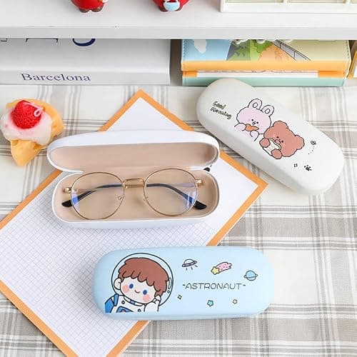 Tooe Kawaii Eyeglasses Clamshell Hard Case Holder Japanese Aesthetic Anime Printed Protective Case Eyeglass Storage Case thumbnail 5