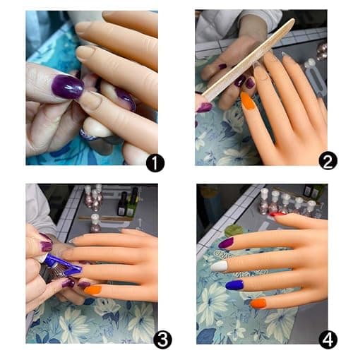 FU SHEN Practice Hand for Acrylic Nails,Mannequin Hands for Nails Practice,Nail Art Hand Nail Training Hand Nail Fake Hand Nail Hand Practice Acrylic Nail Hand 1Pcs Nude Hand thumbnail 6