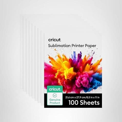Cricut Sublimation Paper - 100 Sheets (8.5" x 11") - Letter Size - Compatible with Sublimation Printer and Sublimation Ink (120gsm) thumbnail 9