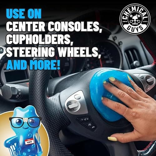 Chemical Guys Sticky Icky Car Cleaning Gel, Green Apple, Interior Car Cleaner, Reusable Automotive Crevice & Interior Dust Cleaner for Air Vents, Consoles, Cup Holders & Keyboards, 4 Pack (100g Each) thumbnail 5