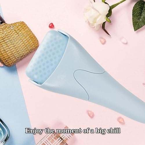 Fronnor Ice Roller for Face,Eyes,Women Gifts Idea,Therapeutic Cooling to Tighten Brighten Complexion and Reduce Wrinkles,Massager Under Eye Puffiness,Migraine and Pain Relidf (Haze Blue) thumbnail 8