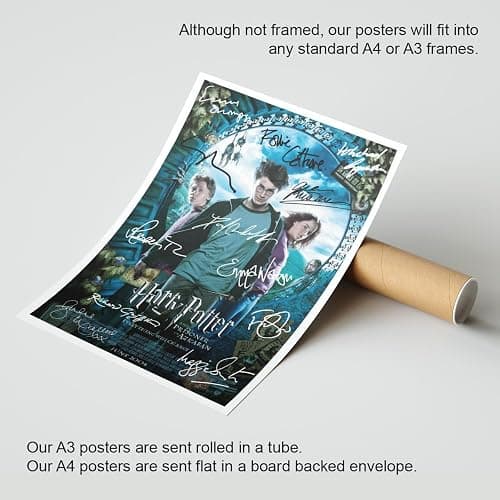 Harry Potter Cast Signed Autograph Poster Photo Print Framed Memorabilia Gift Movie Film Daniel Radcliffe Rupert Grint Emma Watson (Prisoner of Azkaban, A4 Poster Only) - 30L x 20W cm - Prisoner of Azkaban thumbnail 5