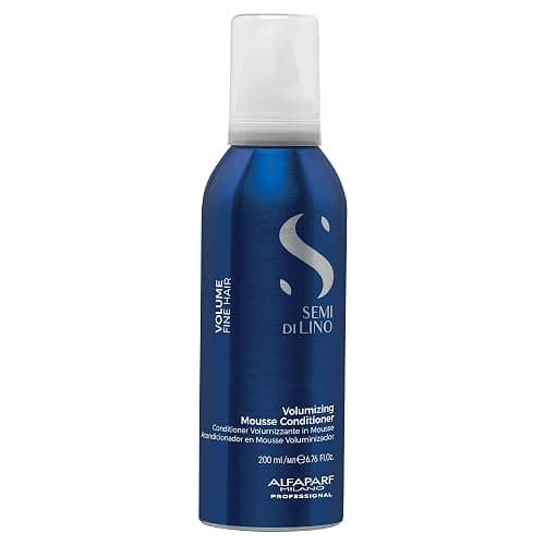 Alfaparf Milano Semi Di Lino Volume Mousse Conditioner for Fine Hair - Anti Frizz Hair Conditioner to Add Volume & Body - Hair Thickening Foam - Sulfate Free & Professional Salon Quality (6.76 Fl Oz) - Image 1