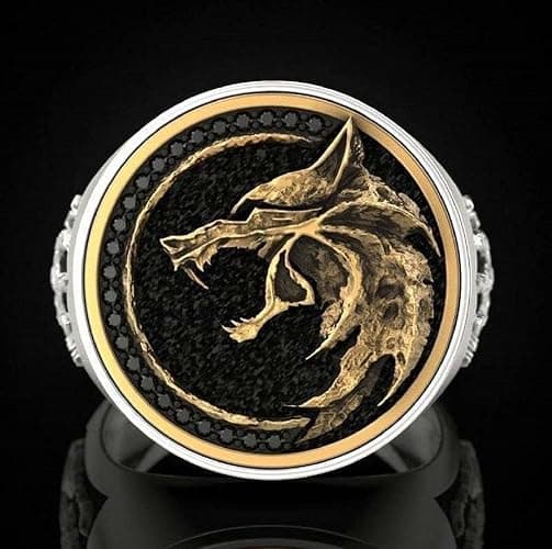 MayiaHey Wolf Ring, Wolf Paw Ring for Men, Norse Viking Wolf Animal Ring Wolf Jewelry, Celtic Wolf Claw Ring Hip Hop Wolf Head Band Ring Punk Wolf Ring for mens thumbnail 3