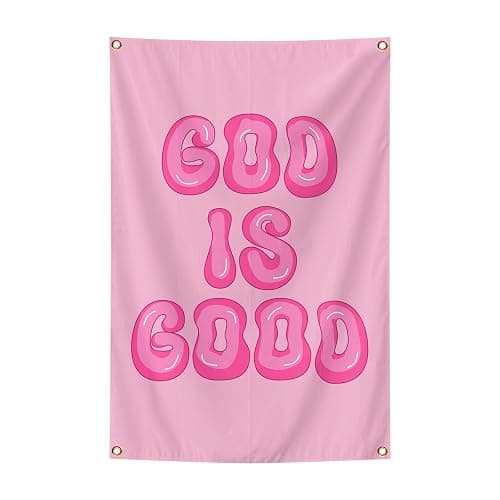 God is Good Christian Wall Art Posters Tapestry 2x3 Ft Aesthetic Poster for Teen Boys Girls Bedroom and College Dorm Wall Decor Gifts - Image 1