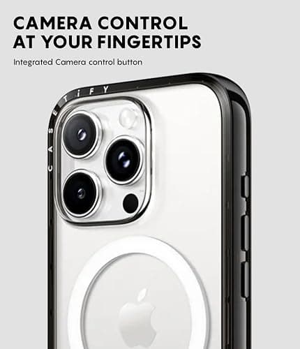 CASETiFY Compact iPhone 16 Pro Case [Slim and Sleek/Compatible with Magsafe / 4 ft. 2X Military Grade Drop Protection] - Cheetah Paradise Pink - Clear Black thumbnail 7