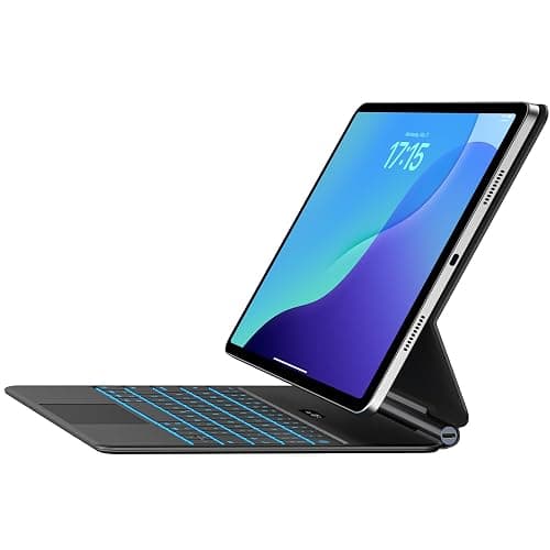 Jibrealg Keyboard Case for iPad 11th (A16, 2025) & iPad 10th Generation, Ultra-Slim Magic Keyboard with Multi-Touch Trackpad, 7 Colors Backlight, Smart Keyboard for iPadA16, Black - Image 1