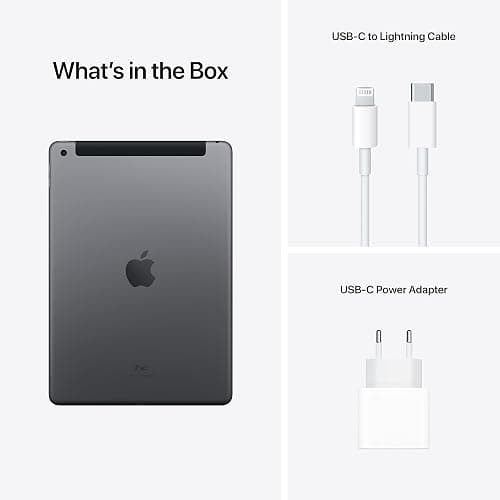 2021 Apple iPad (10,2-zoll, Wi-Fi + Zellular, 256GB) Space Grau (Generalüberholt) thumbnail 3