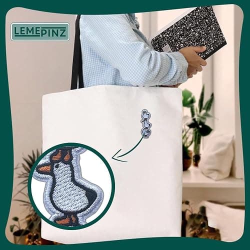 LEMEPINZ Cute Furry Goose Patch, Cute Size 3" Iron Patch or Sew On Patches for Backpacks Jeans Hats Clothes, Embroidery Patch, Embroidered Patch, Funny Goose Sticker Patches, Gift for Adults thumbnail 4