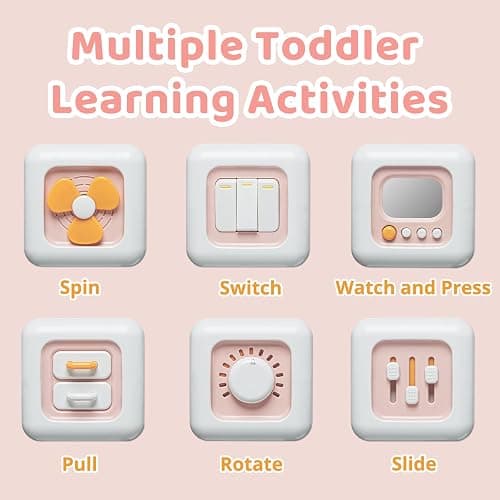 SOCBTNSO Busy Cube, Toys for 1 Year Old Girl Gifts, Montessori for Baby Girl, Travel Sensory Toys for Toddlers 1-3, Learning Fine Motor Skills| 1st Birthday Girl Gifts 12 Months thumbnail 5
