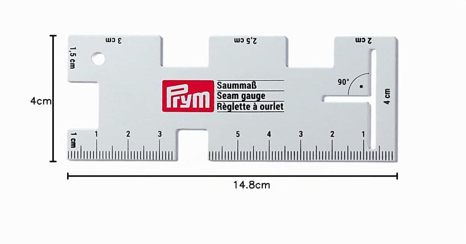 Prym 610736 Règle à Ourlets, métal, Metallic, 14.8 x 7.2 x 2.5 cm thumbnail 2