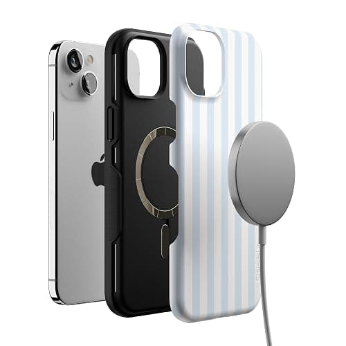 Casely iPhone 15 Case | Blue Stripes | Sunday Best | Compatible with MagSafe | Bold Protective Design thumbnail 3