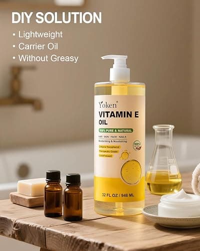 Yoken Vitamin E Oil for Skin 32 Oz Bulk Cold Pressed DIY Body oils for Face thumbnail 4