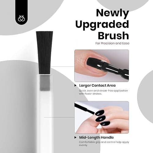 Beetles Black Gel Polish – Silent Charm Audrey Black Color Hema Free Gel Polish, 15ml Long-Lasting Soak Off UV LED Glossy Manicure for DIY Nail Art thumbnail 7