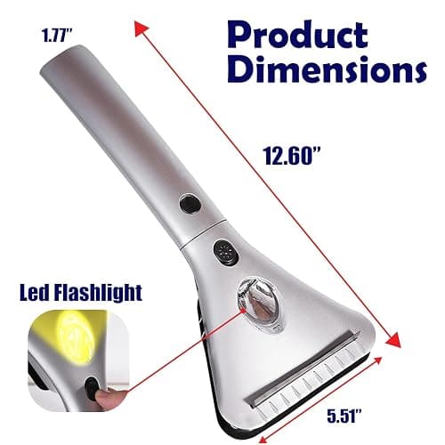 ZONETECH Heated Car Window Ice/Snow Scraper Extendable Auto Windshield Heated Scraper with LED Light,12V Electric Scraper Heating, Car Ice Scraper & Snow Removal Tool Christmas Gift Stocking Stuffer thumbnail 2