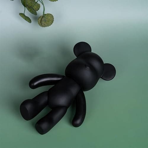 Coniuty Fluid Bear 9 inch Black Mold Figure for Painting and Home Decoration thumbnail 6