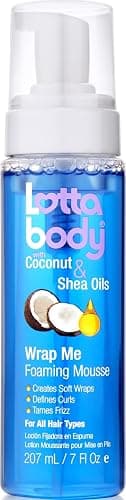 Lottabody Wrap Me Foaming Mousse with Coconut & Shea Oils, Lightweight Moisture-Rich Curl-Defining & Frizz-Control Styling Mousse for Natural Curly, Coily & Relaxed Hair, 7 oz - Image 1