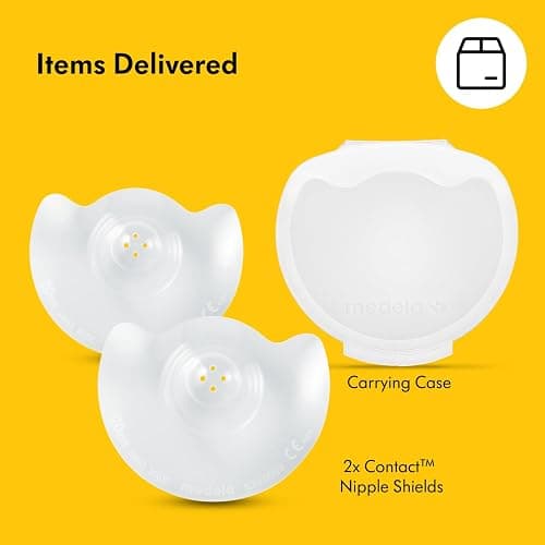 Medela Silicone Contact Nipple Shields, Soft Ultra-Thin Design, Made Without BPA, 1 Pack of 2 Shields (20 mm) and Case thumbnail 10