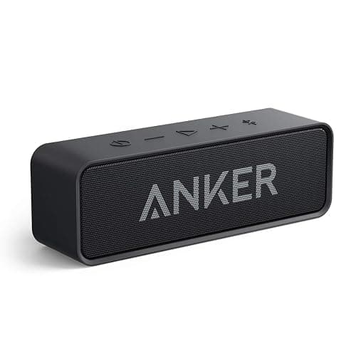 Anker Soundcore Upgraded Bluetooth Speaker with IPX5 Waterproof, Stereo Sound, 24H Playtime, Portable Wireless Speaker for iPhone, Samsung and More (Black) - Image 1