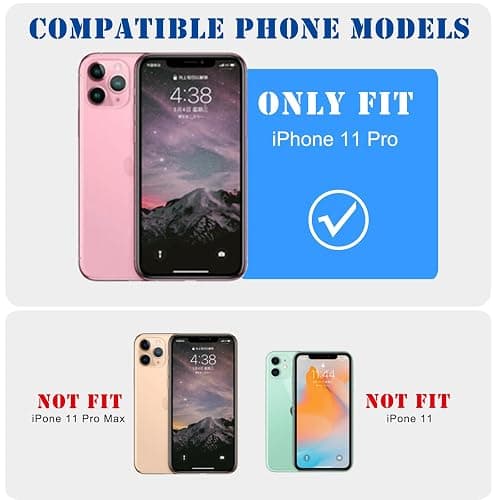 HYUEKOKO Magnetic for iPhone 11 Pro Case [Compatible with MagSafe] Cute Trendy Hibiscus Flower Pattern Design for Summer Hawaiian, Translucent Shockproof Protective Case for Girls Women-Pink thumbnail 4
