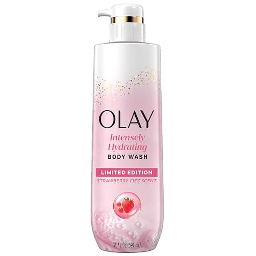 Olay Body Wash for Women, Intensely Hydrating, Pro-Hyaluronic Acid Serum Complex, Renews Moisture, Vitamin B3 Lameller Technology, For All Skin Types, Strawberry Summer Fizz Scent, 20 fl oz - Image 1