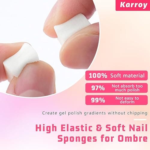 Nail Sponges for Ombre Gel Polish Patting Sponge Grabber Pat Nails Art Tool | Nail sponges for ombre gel polish patting nail art: 120pcs sponges and grabber pen.Patting gel polish palette paint tools kit thumbnail 4