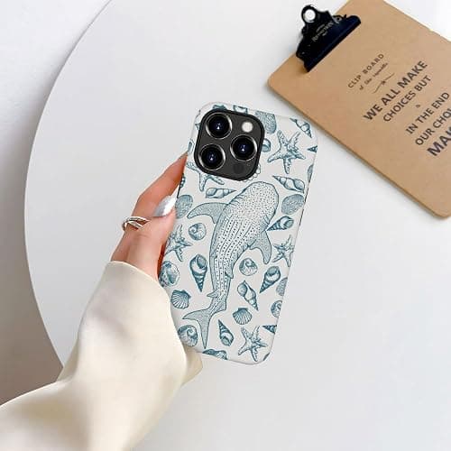 DAIZAG Case Compatible with iPhone 12 Pro Max,Fit Shockproof Cover for Women Girls,Beach Seashell Whale Ocean Aesthetic thumbnail 5