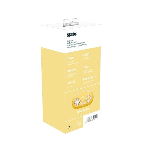 Nargos 8Bitdo Zero 2 Bluetooth Key Chain Sized Mini Controller for Nintendo Switch, Windows, Android and macOS (Yellow Edition) thumbnail 3