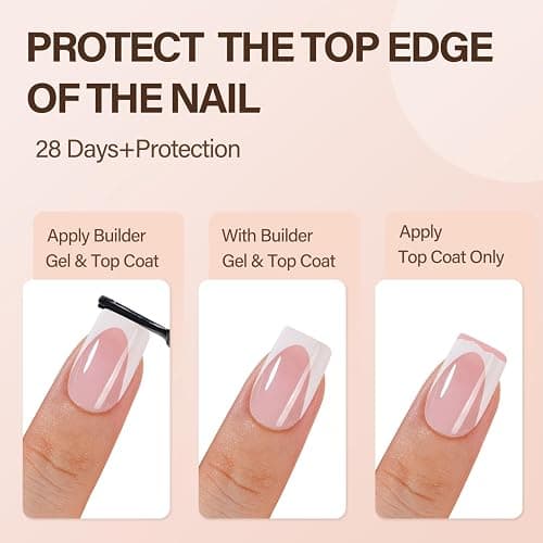 Vansiho Deep French Gel Nail Tips, 150Pcs Short Square Nail Tips, Pink Soft Gel French Tips Press on Nails, Fake Nails for Nail Art DIY 15 Sizes thumbnail 5