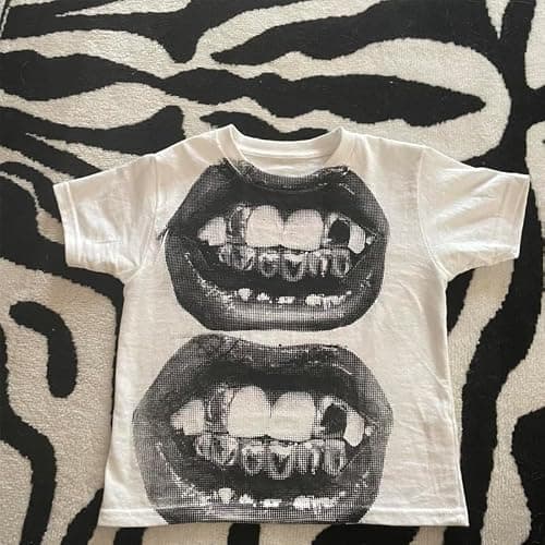 Y2k Baby Tees Shirt Woman 90s Outfit 2000s Fashion Graphic Tees Y2k Cute Shirts Vintage Clothes thumbnail 3