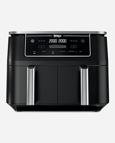 Ninja Foodi Air Fryer, 10 Qt DualZone, 6-in-1, Black, DZ302 | Air fry, broil, roast, keep warm, dehydrate, bake, 2x5 Qt baskets, Fits 8 lbs wings thumbnail 10