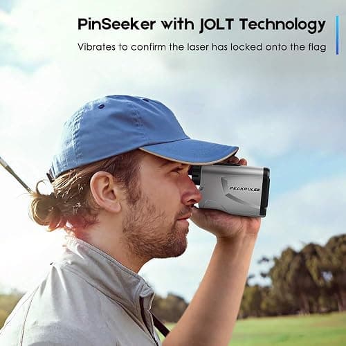 Golf Range Finder,PeakPulse LC600AG Rangefinder Golf 600 Yards Rangefinder with Slope Compensation,Flag-Lock,6X magnification,Continuous Measurement,3 Modes, for Golfers thumbnail 2