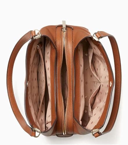 kate spade new york womens Leila Patchwork Suede Medium Triple Compartment Shoulder thumbnail 3