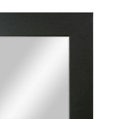HUAYDYRON 14.25 X 50.25 Inch Over-The-Door Rectangular Full Length Mirror, Space Saving Hanging Mirror with Improved Frame and Hanging System, Tool Free Installation for Bedroom and Dorm(Black) thumbnail 7