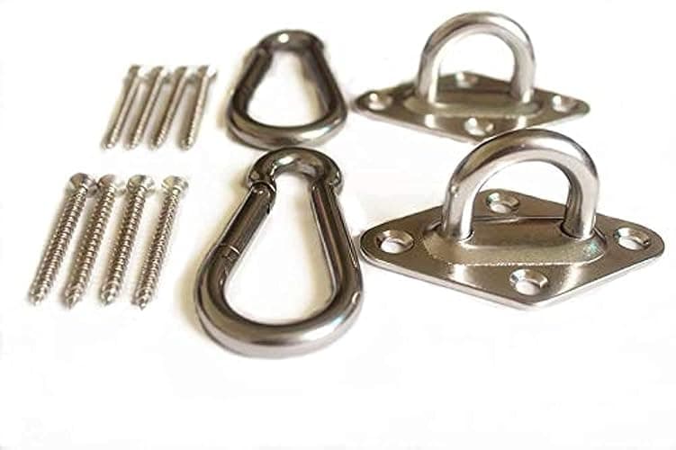 MHMYDZ 1000 lb Capacity Heavy Duty Hammock Hanging kit Ultra Durable Hooks Carabiners for Hammock Stand Hammocks Swing Chair,Multiple Indoor Outdoor Suspension Ceiling Hooks - Image 1