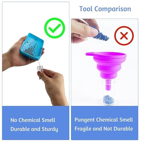 LIRUNQIU Diamond Painting Storage Containers, 60 Slots Diamond Painting Accessories and Tools for Diamond Art Organizer Case(Blue) thumbnail 5