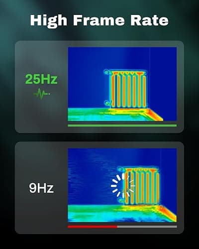 H128 Handheld Thermal Camera, 240 x 240 TISR Resolution, 24h Battery Life Thermal Imaging Camera, 25 Hz Infrared Camera with Temperature Alarm, -4℉~ 842℉ Temp Range, IP65 Protection Level thumbnail 7