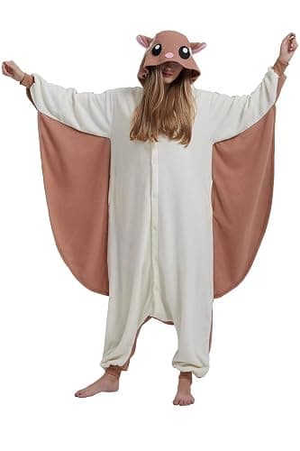 DarkCom Kids Animal Onesie,Women and Mens Cosplay Flying Squirrel Onesie Halloween Costume Christmas Pajamas Sleepwear thumbnail 5