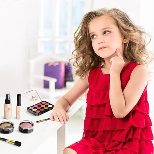 Fake Makeup Kits for Girls Toys 3 4 5 Years Old, Pretend Makeup Toys for Girls Birthday Gifts 3-5 Years Old (Black) thumbnail 9