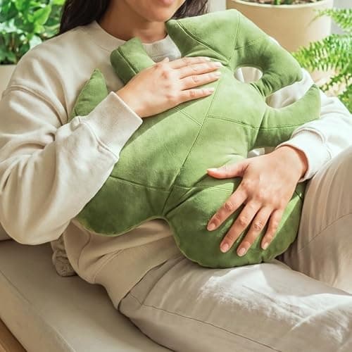Green Philosophy Co. Monstera Leaf™ Pillow - Mossy Earth - Large Soft Plant-Shaped Plush Cushion for Couch, Bed, or Reading Nook - Cute & Unique Nature-Inspired Decor Throw Pillow thumbnail 5