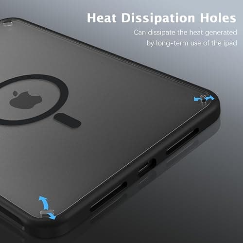 Telaso for iPad mini 7 A17 Pro 2024/iPad Mini 6 2021 8.3 Inch iPad mini 7th/6th Gen Magnetic Case, Translucent Matte Back Soft TPU Bumper Military Grade Protective Case for iPad mini 7/Mini 6, Black thumbnail 9