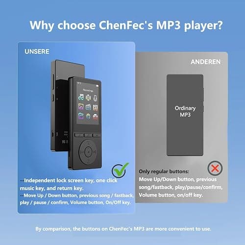 64GB MP3 Player with Bluetooth 5.3, Music Player with HiFi Sound for Sports Runners, 2.4" Screen MP3 Player Built in HD Speaker Voice Recorder FM Radio E-Book, Expanded Up to 128GB, Earphone Included thumbnail 8
