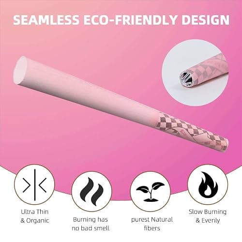 Cones Rolling Paper Classic King Size-60 Pack- Pink Pre Rolled Cones with Loader and Packing Tubes Included thumbnail 3