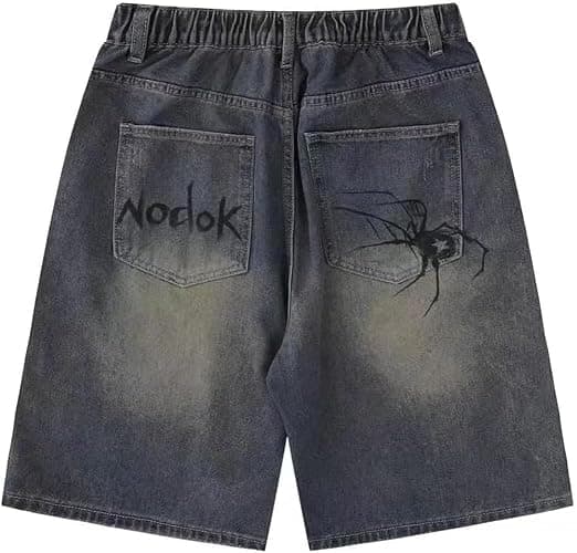 Ponitrack Jorts Women Baggy Vintage Acid Wash Jean Shorts Grunge Fashion Casual Wide Leg Y2K Pants Streetwear Men Unisex thumbnail 7