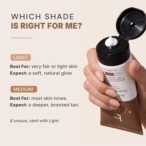 Beauty by Earth Self Tanner - USA Made with Natural & Organic Ingredients | Moisturizing Self Tanning Lotion with Aloe Vera & Coconut for a Natural Glow, Streak-Free Fake Tan (Medium) thumbnail 5