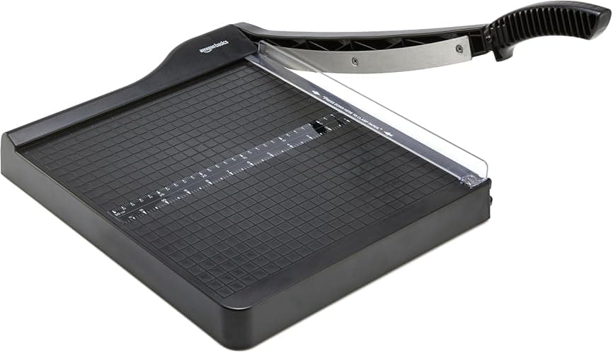 Amazon Basics Paper Trimmer Cutter for Office and Crafts, Heavy-Duty, Portable Paper Slicer, 12-Inch, 10-Sheet Cardstock - Image 1