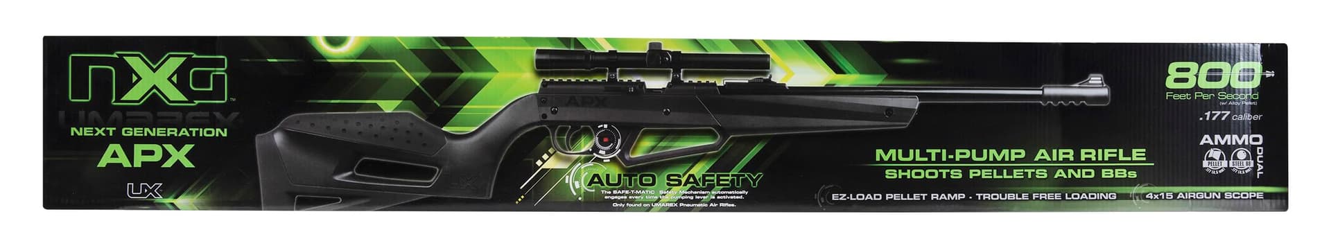 Umarex NXG APX Multi-Pump Pneumatic Youth .177 Caliber Pellet or BB Gun Air Rifle - Includes 4x15mm Scope thumbnail 4