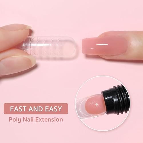 GAOY Poly Gel, 60g Nail Extension Gel, Pink Nude Builder Enhancement for Beginner & Professional Nail Art Salon DIY at Home thumbnail 2