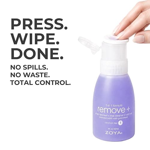 ZOYA Remove Plus Acetone Nail Polish Remover with Big Flipper Bottle, Powerful, Safe and Gentle, 3-in-1 Remover + Cleanser + Prep, Award-Winning Big10Free, 8 Fl Oz thumbnail 4